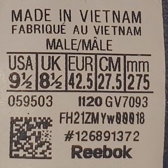 REEBOK QUESTION MID 'HOT ONES' MEN'S SIZE 9.5 BASKETBALL SNEAKERS (GV7093) RARE - Picture 9 of 9